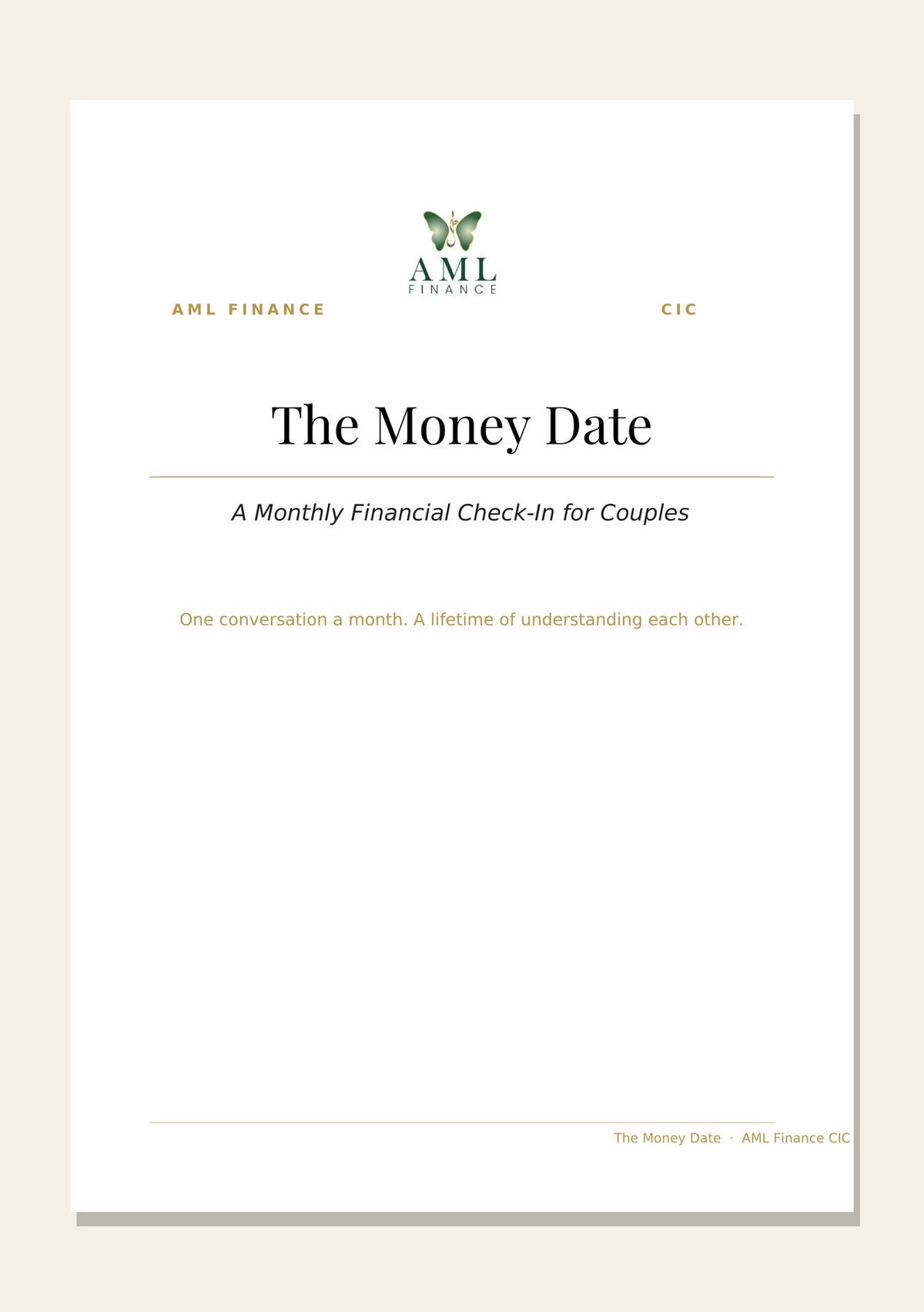 The Money Date - A Monthly Financial Check-In for Couples - AML Finance